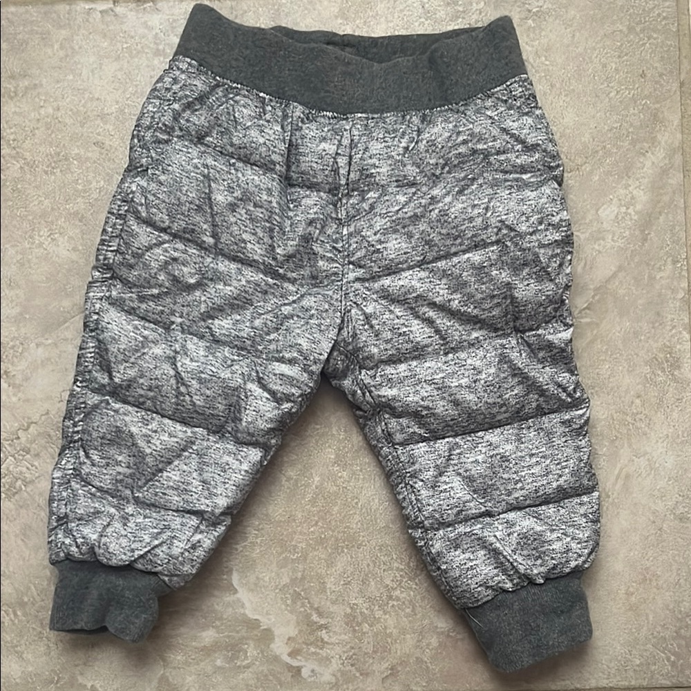 Gray Kids Puffer Pants
